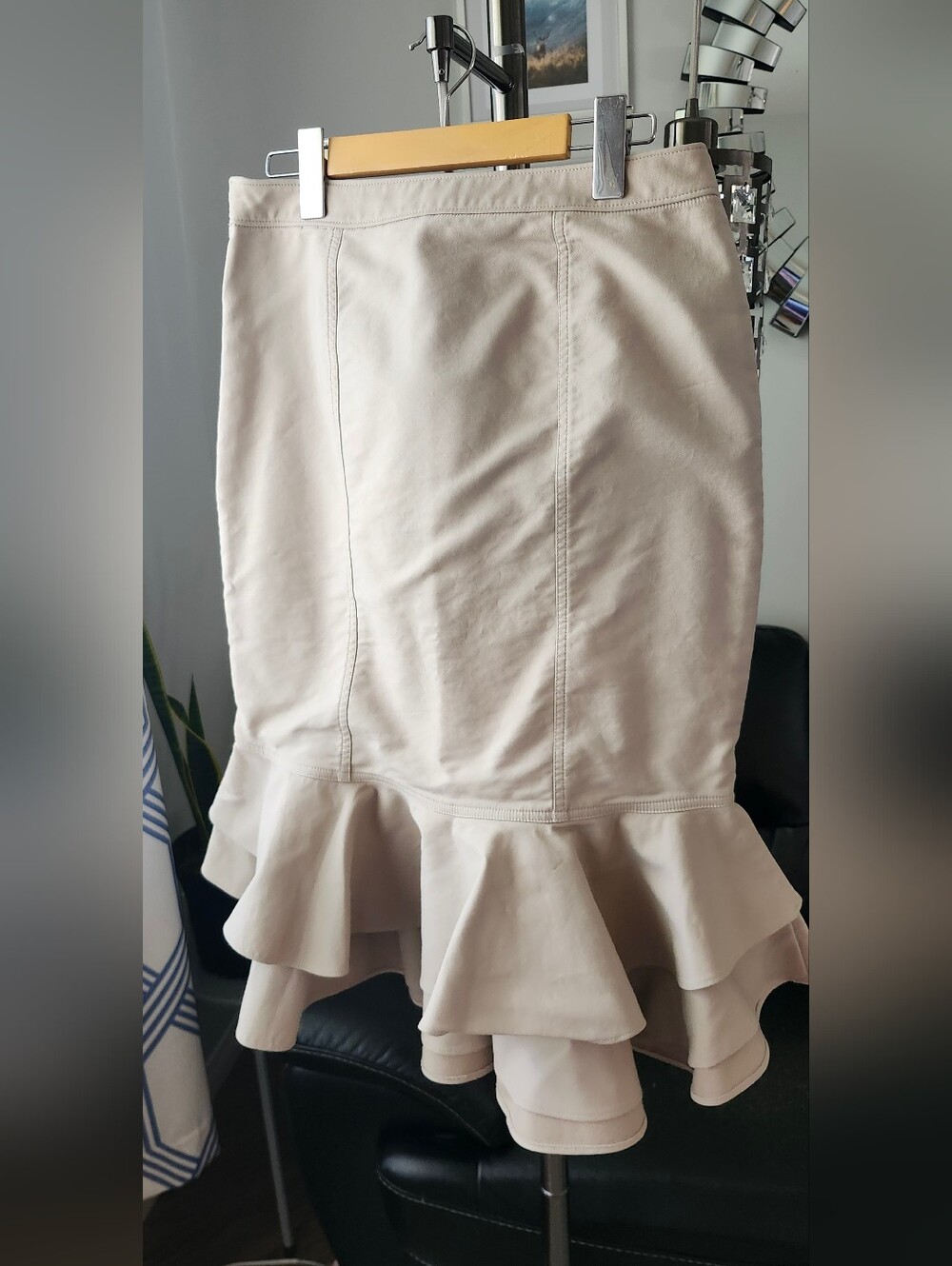 Halogen Beige Ruffle-Hem Skirt - Picture 5 of 7